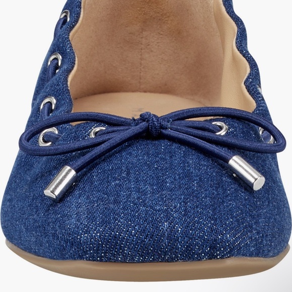Marc Fisher LTD Letizia Flat blue denim ballet flats - Picture 4 of 4